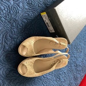 Via Spiga beige wedges